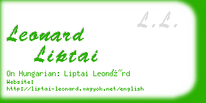 leonard liptai business card